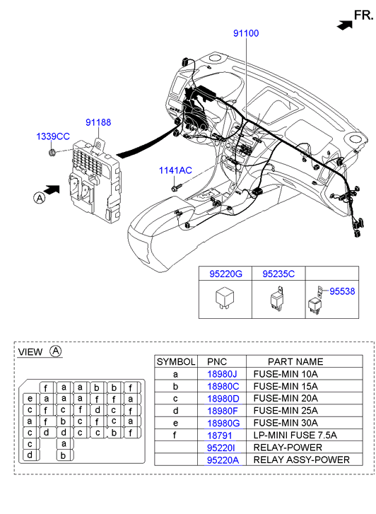 Hyundai 95230-2P020 - Main wiring: 1 pcs. onlydrive.pro