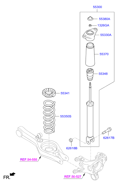 KIA 55300A6010 - Shock Absorber onlydrive.pro