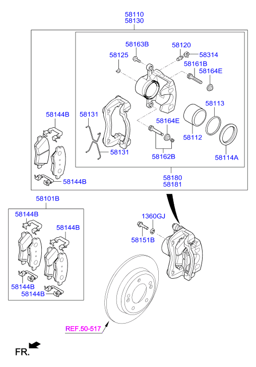 KIA 58101-A6A02 - Brake Pad Set, disc brake onlydrive.pro