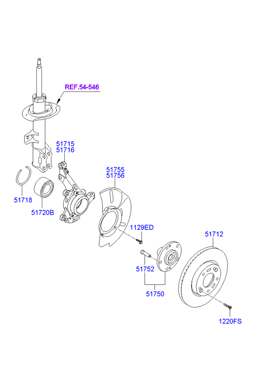 KIA 517203S100 - Rattalaagrikomplekt onlydrive.pro