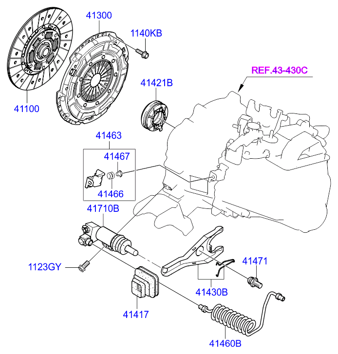 Hyundai 41100-32001 - Clutch Kit onlydrive.pro