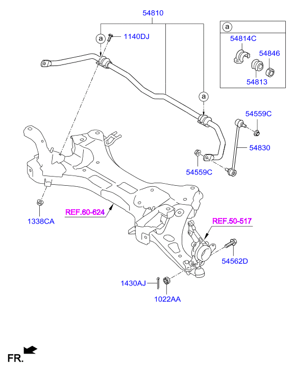 Hyundai 548302Y500 - Rod / Strut, stabiliser onlydrive.pro