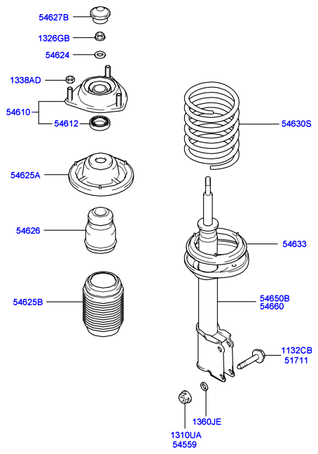 Hyundai 54626-22001 - Dust Cover Kit, shock absorber onlydrive.pro