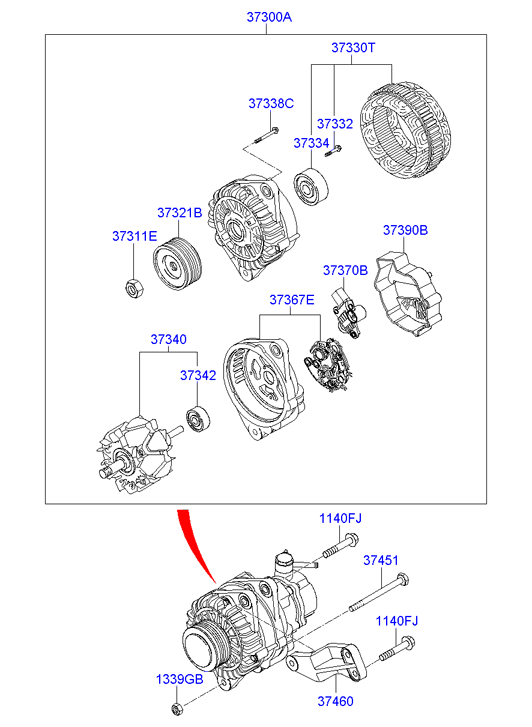 Hyundai 3734037800 - Rotor assy - generator onlydrive.pro