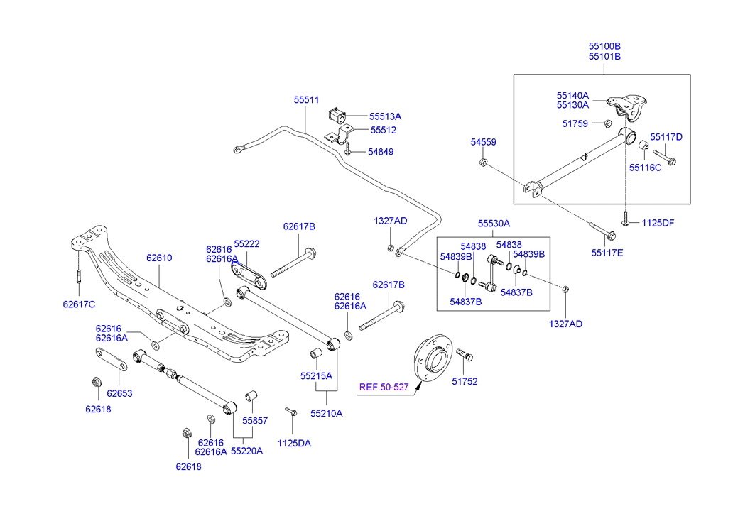 Hyundai 55530-29500 - Rod / Strut, stabiliser onlydrive.pro