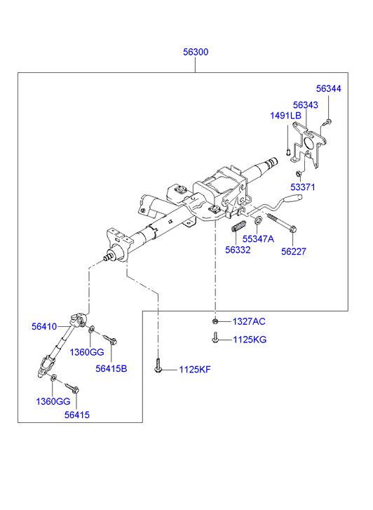 Hyundai 564002D500 - Joint, steering shaft onlydrive.pro