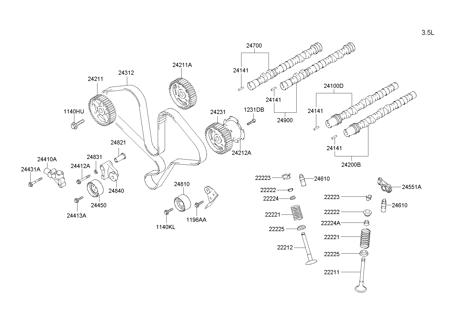 KIA 24315-42200 - Paskirstymo diržas onlydrive.pro