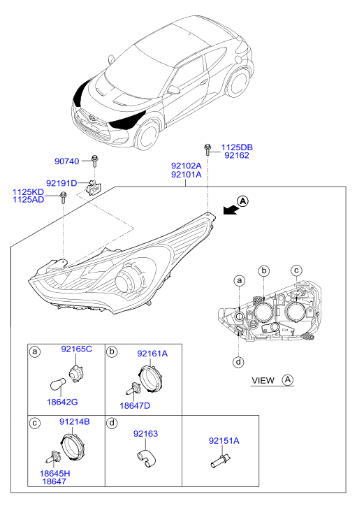 KIA 18649-55009H - Headlamp: 2 pcs. onlydrive.pro