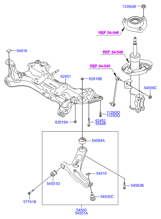 KIA 54530-3X000 - Kande / juhtliigend onlydrive.pro