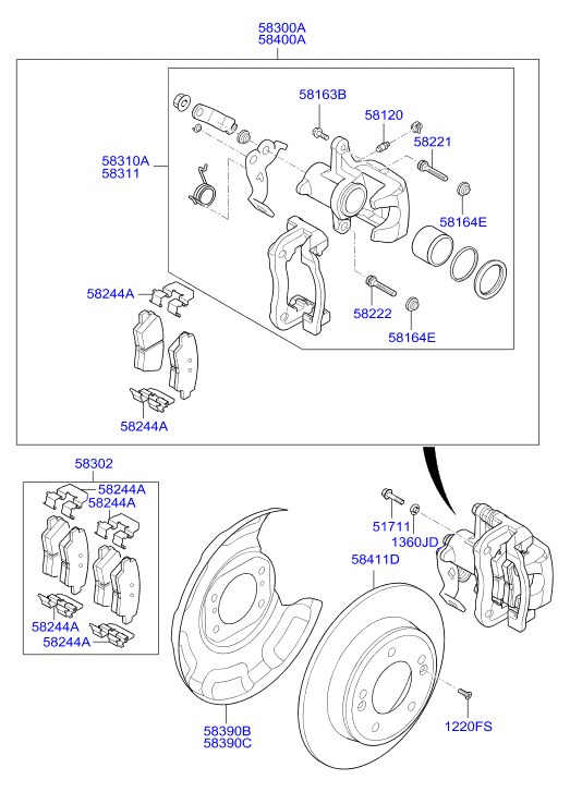 Hyundai 58302-2VA30 - Brake Pad Set, disc brake onlydrive.pro