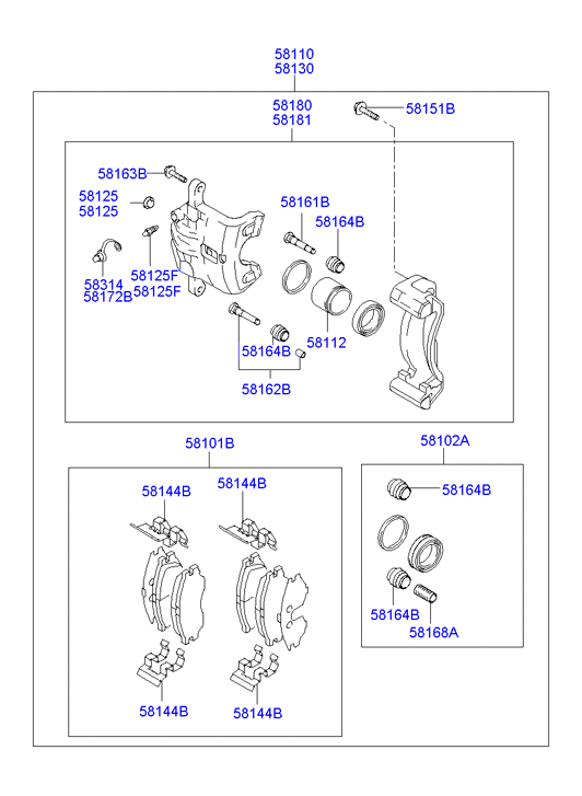 Hyundai 58180-2DA51 - Pidurisadul onlydrive.pro