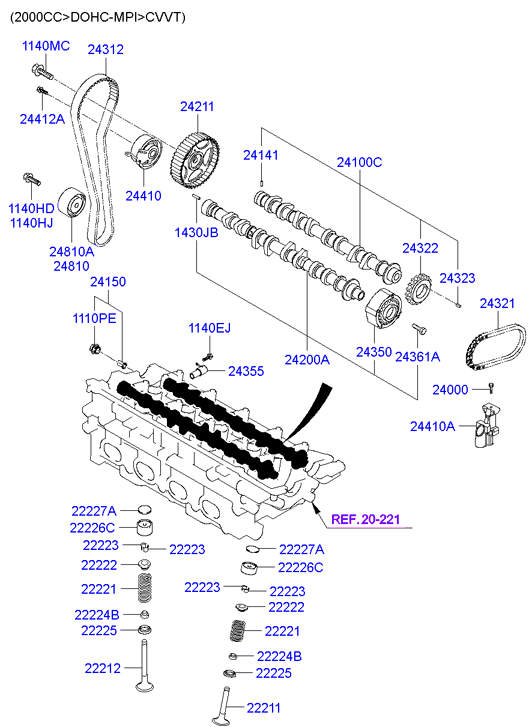 KIA 22224-23500 - Tarpiklis, vožtuvo šerdis onlydrive.pro