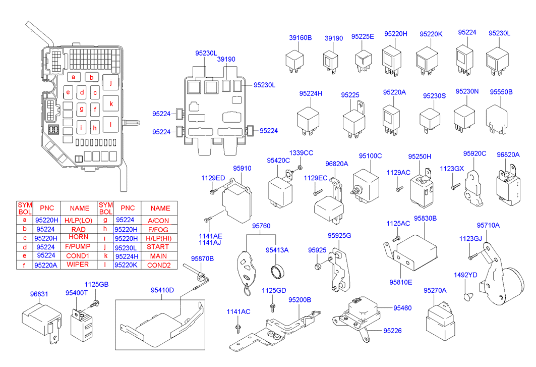 Hyundai 95224-2D000 - Relay & module: 1 pcs. onlydrive.pro