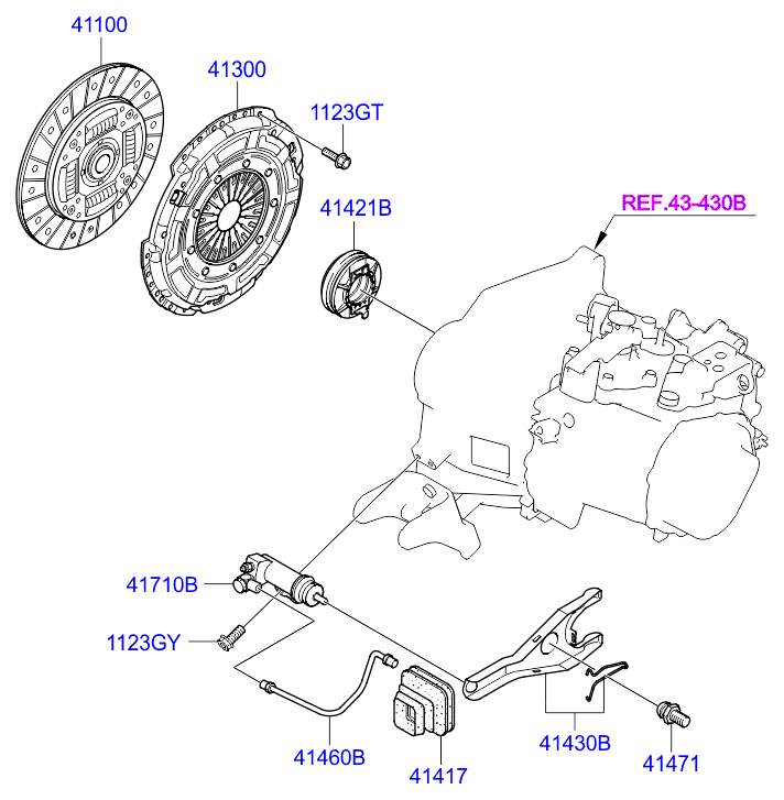 Hyundai 41100-26010 - Clutch Disc onlydrive.pro