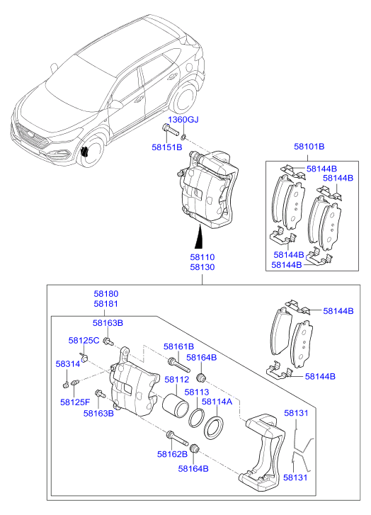 Hyundai 58101-D7A10 - Brake Pad Set, disc brake onlydrive.pro