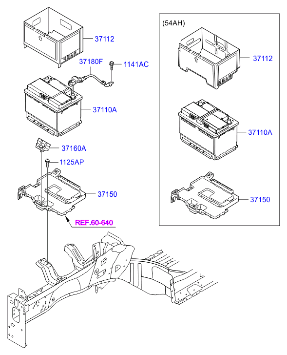 KIA 37110A6100 - Battery assy onlydrive.pro