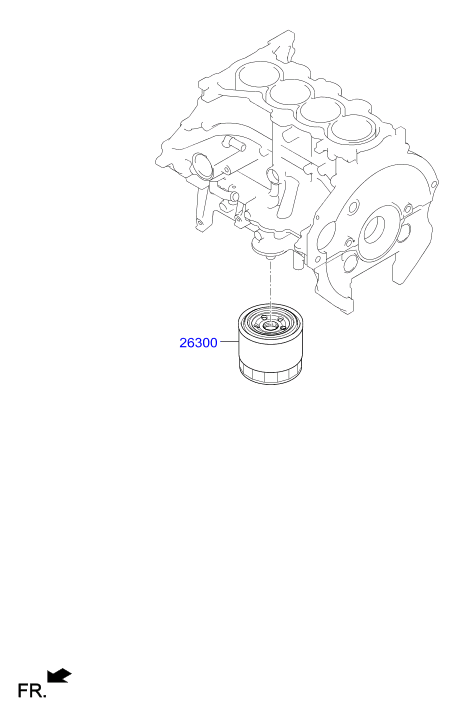 Hyundai 26300-35504 - Front case: 1 pcs. onlydrive.pro