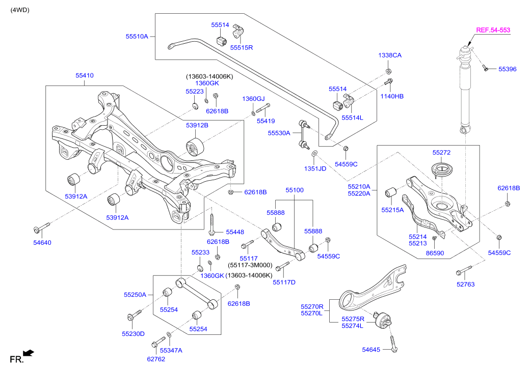 Hyundai 21772 2S000 - Mounting, axle beam onlydrive.pro