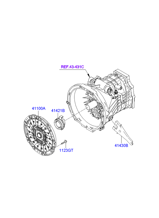 KIA 41412-49-600 - Clutch Release Bearing onlydrive.pro