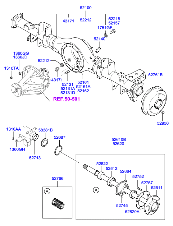 Hyundai 52820-4A060 - Bearing Kit, wheel hub onlydrive.pro