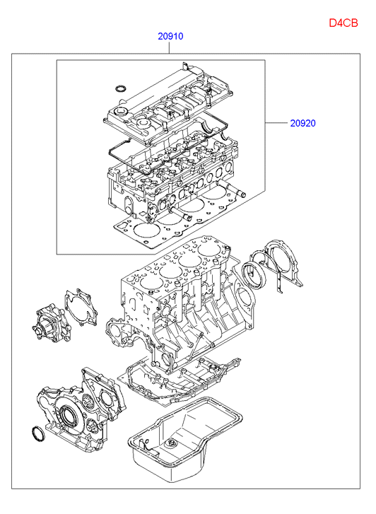 Hyundai 209104AB00 - Full Gasket Set, engine onlydrive.pro