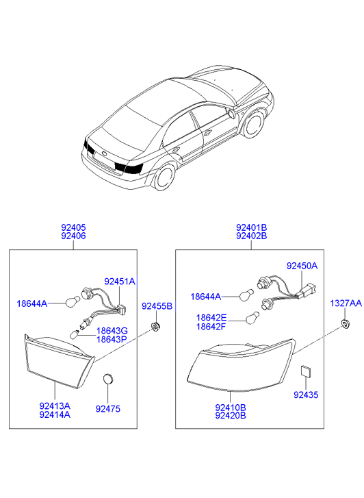 KIA 18644-21058-N - Galinio žibinto lemputė onlydrive.pro