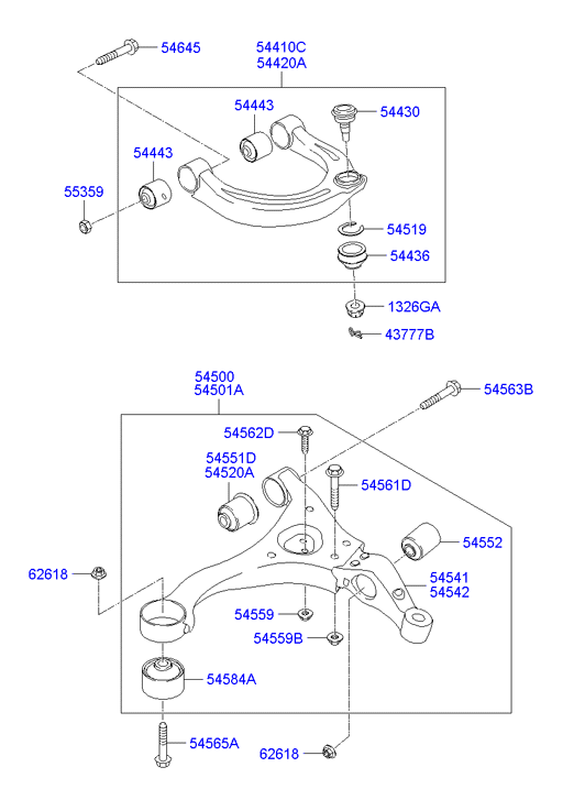 Hyundai 54584-3K000 - Bush of Control / Trailing Arm onlydrive.pro