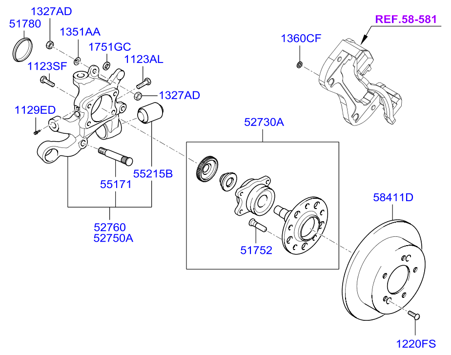 Hyundai 584113K110 - Brake Disc onlydrive.pro