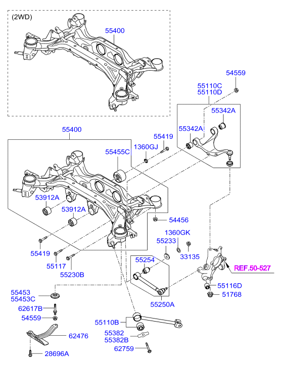 KIA 551002B100 - Bush of Control / Trailing Arm onlydrive.pro