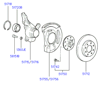 Hyundai 51718-36000 - Bearing Kit, wheel hub onlydrive.pro