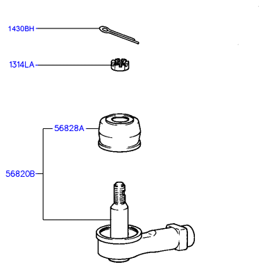 Hyundai 56820-37010 - Tie Rod End onlydrive.pro