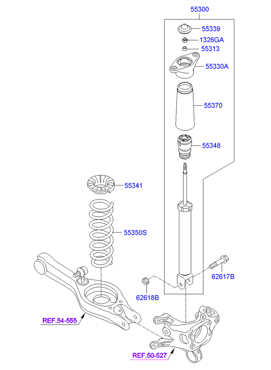 Hyundai 55300A6070 - Shock Absorber onlydrive.pro