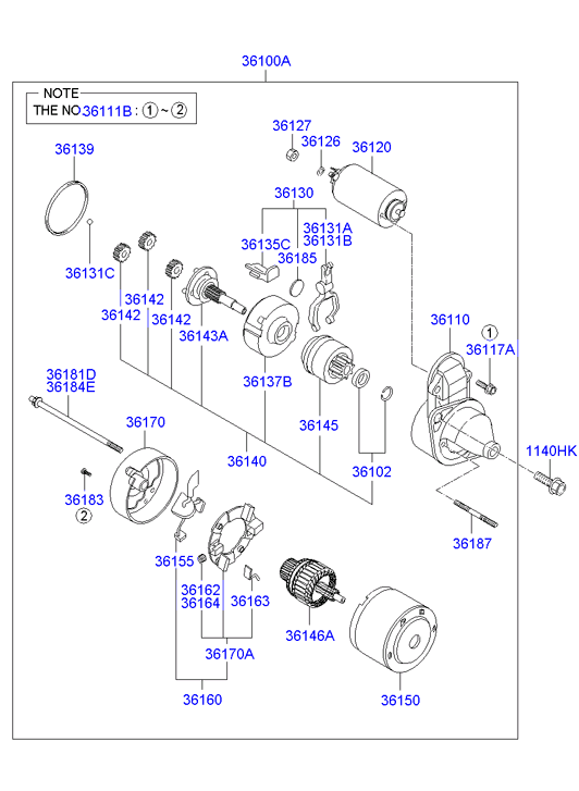 KIA 3610023161 - Starter onlydrive.pro