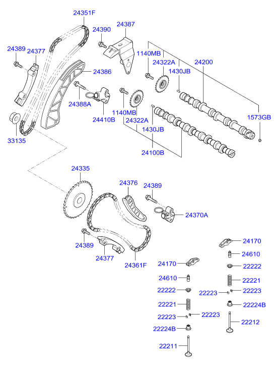 KIA 24370-2A000 - Timing Chain Kit onlydrive.pro