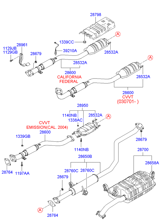 KIA 2876436010 - Gasket, exhaust pipe onlydrive.pro