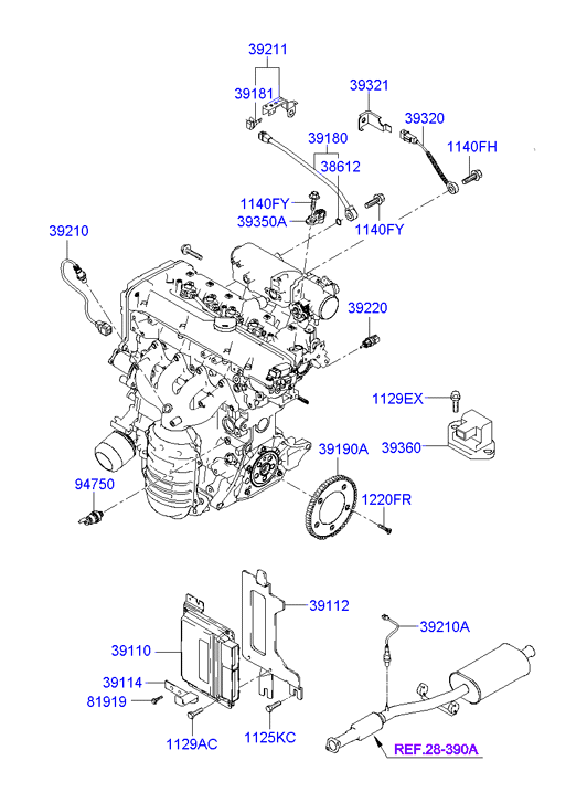 Hyundai 39210-26700 - Oxygen, Lambda Sensor onlydrive.pro