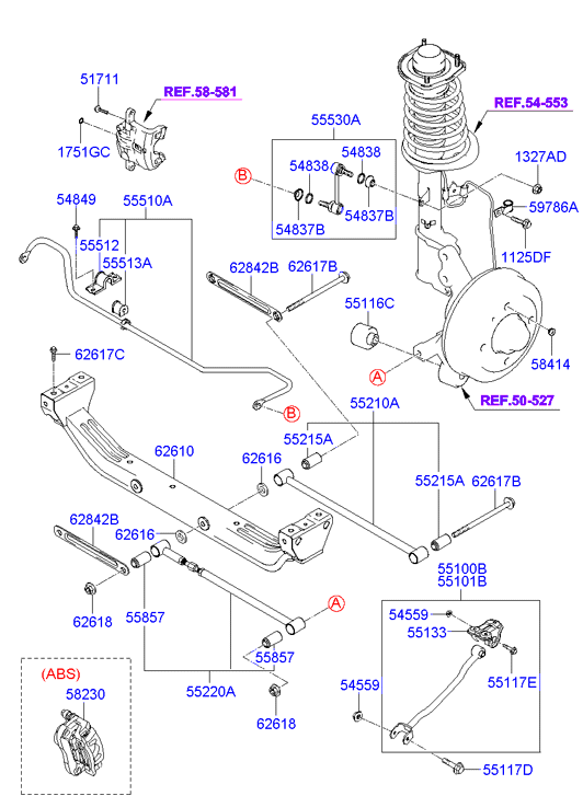 KIA 55530-17010 - Rod / Strut, stabiliser onlydrive.pro