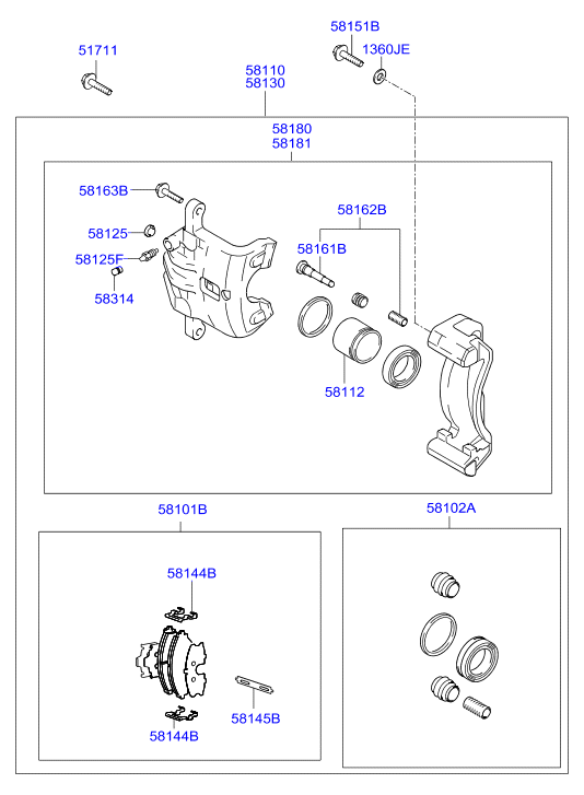 Hyundai 58101-2DA40 - Brake Pad Set, disc brake onlydrive.pro