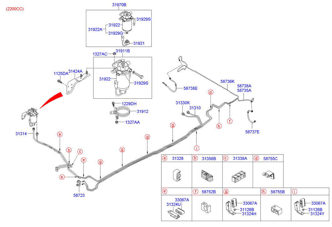 Hyundai 31922-26910 - Fuel line: 1 pcs. onlydrive.pro