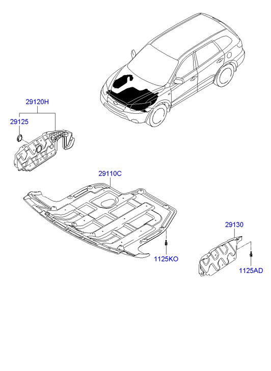 Hyundai 29110-2B000 - Motora vāks onlydrive.pro