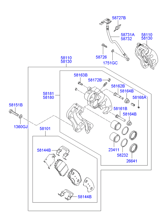 Hyundai 581802BA10 - Brake Caliper onlydrive.pro