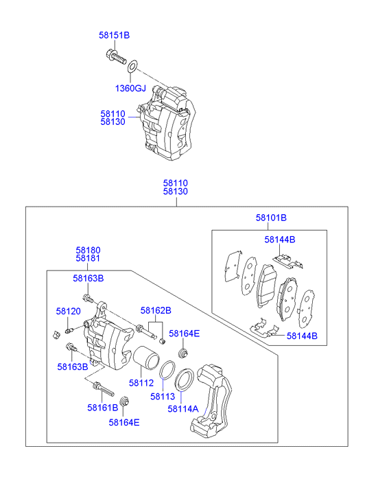 Hyundai 58130-2Y000 - Тормозной суппорт onlydrive.pro