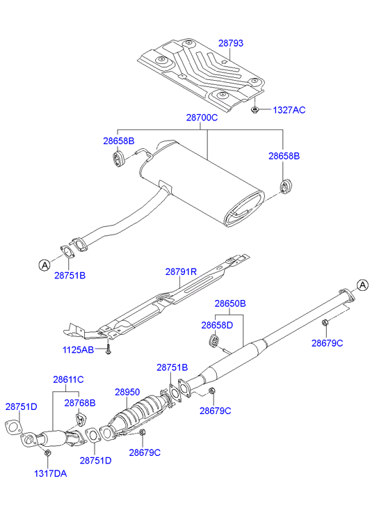 Hyundai 28751-2B300 - Gasket, exhaust pipe onlydrive.pro