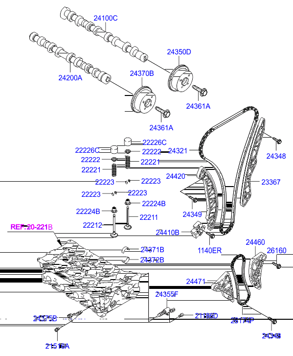 Hyundai 22212-25002 - Pakoventtiili onlydrive.pro