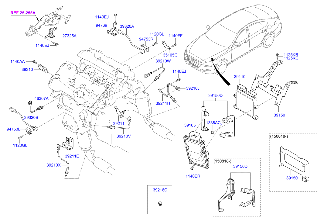 Hyundai 39310-3C410 - Датчик импульсов, коленвал onlydrive.pro