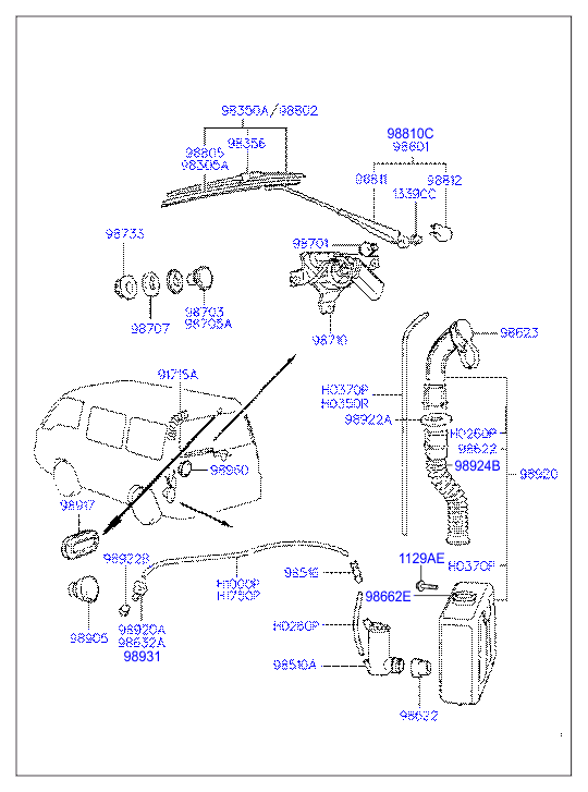 Hyundai 9836002000 - Wiper Blade onlydrive.pro