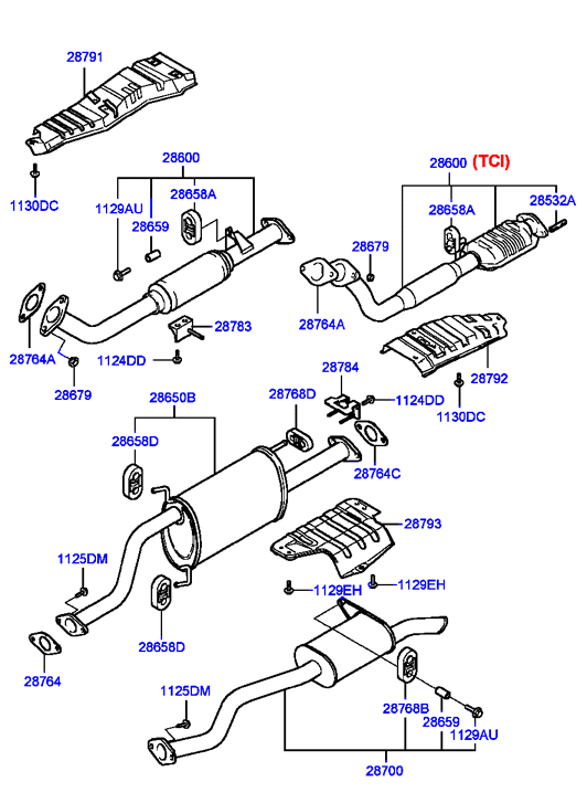 Hyundai 2876434150 - Exhaust pipe (diesel): 1 pcs. onlydrive.pro