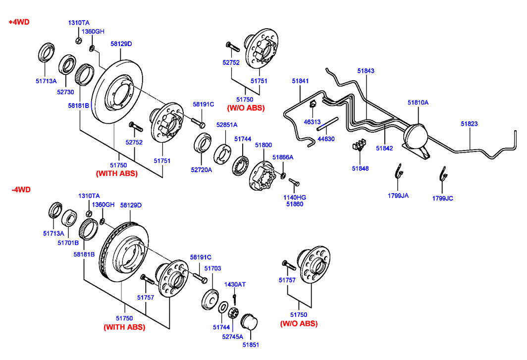 Hyundai 1430004451 - Bearing Kit, wheel hub onlydrive.pro