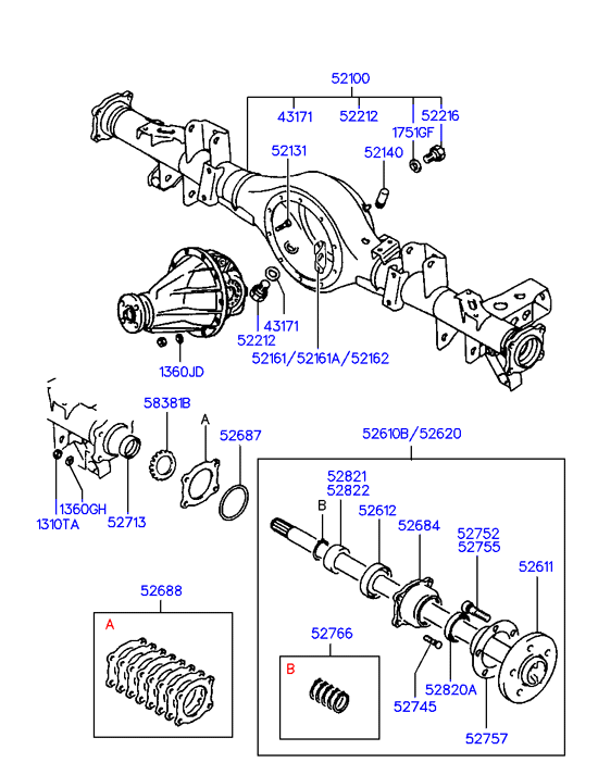 Hyundai 52701-4A060 - Bearing Kit, wheel hub onlydrive.pro