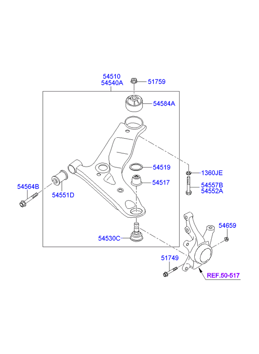 Hyundai 54584-0X000 - Bush of Control / Trailing Arm onlydrive.pro